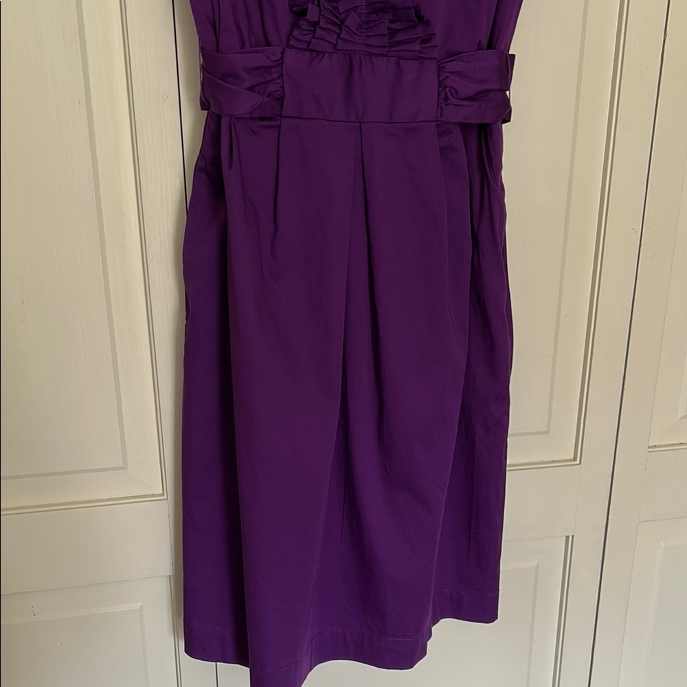 Max & Cleo Plum Ruffle Midi Dress - Picture 14 of 14